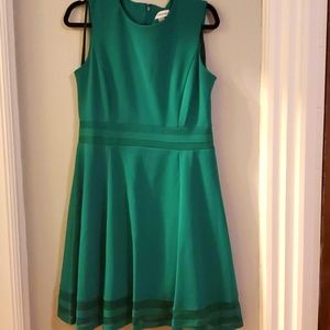 Calvin Klein a-line dress- green- 12